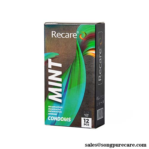  Ultra Thin Condom Recare Mint Flavored Refreshing Taste Featherlight Comfort