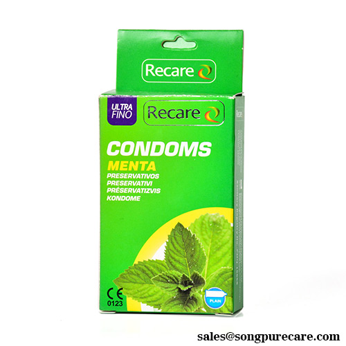 Mint Flavor Condom Fresh Cooling Sensation for Light and Comfortable Intimacy