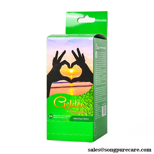 Mint Flavored Dotted Premium Latex Condom for Bulk Wholesale