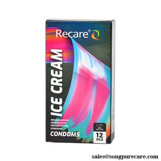 Big Dotted Condoms Ice Cream Flavor Extra Dots Sensation Sweet Taste