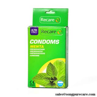 Mint Flavor Condom Fresh Cooling Sensation for Light and Comfortable Intimacy