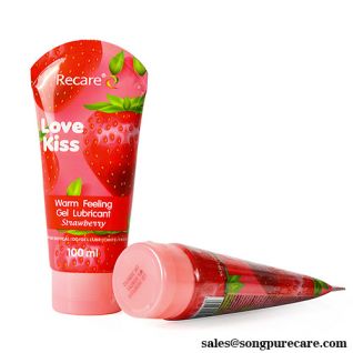 Recare Love Kiss Warm Feeling Gel Lubricant Strawberry 100ml